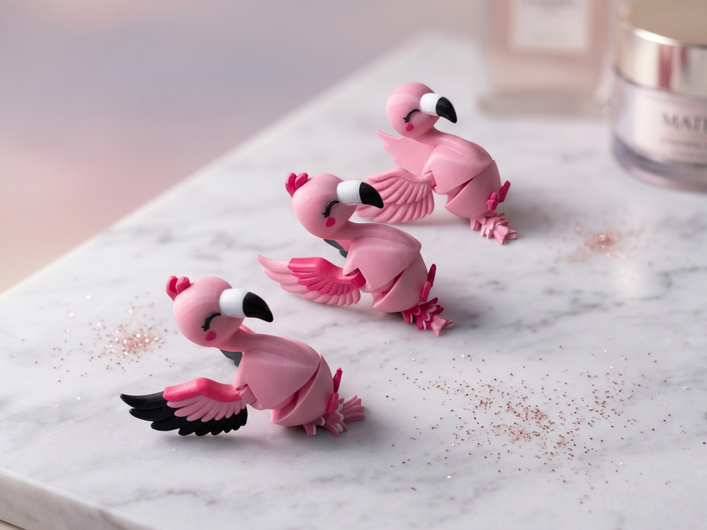 Flamingo sleutelhanger