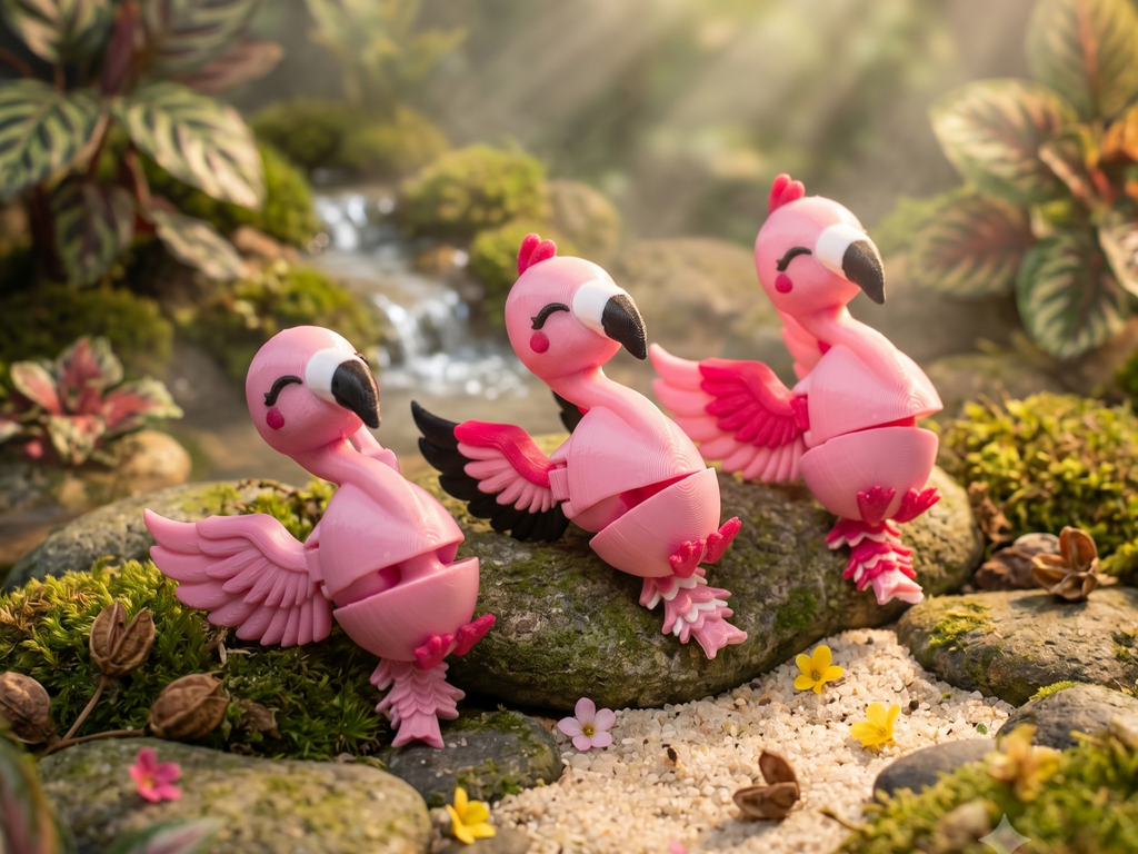 Flamingo sleutelhanger
