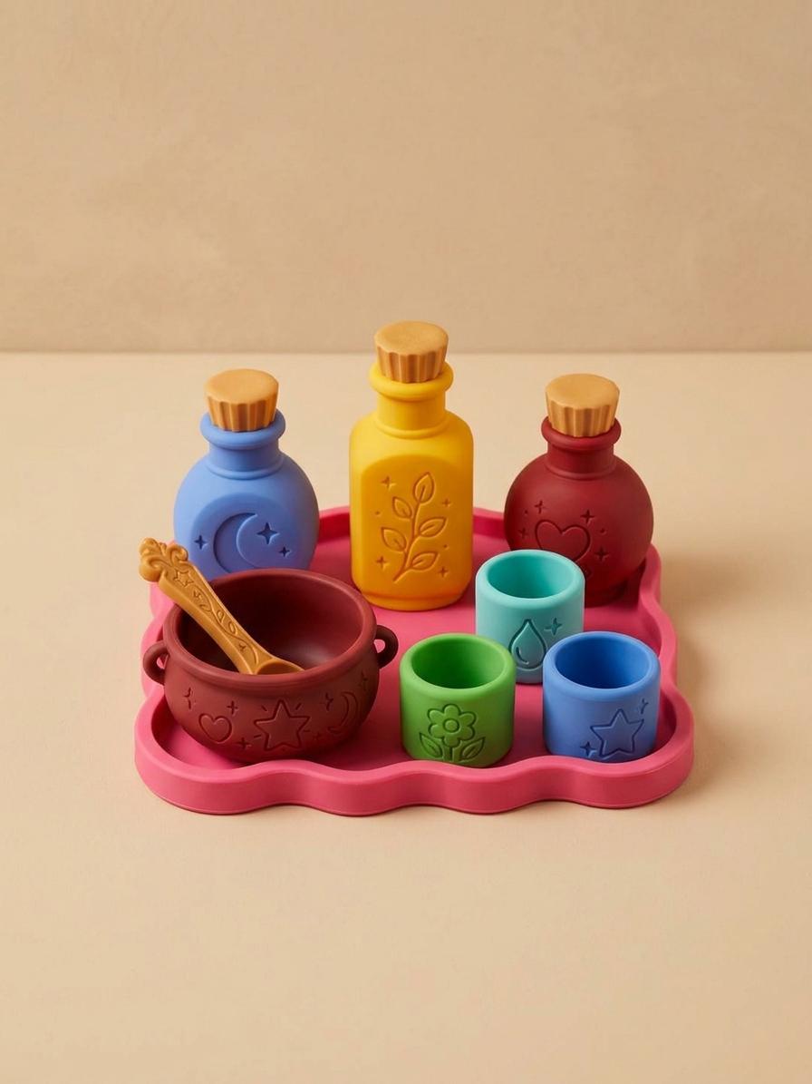 Kleurige speelgoed set, 9 delig