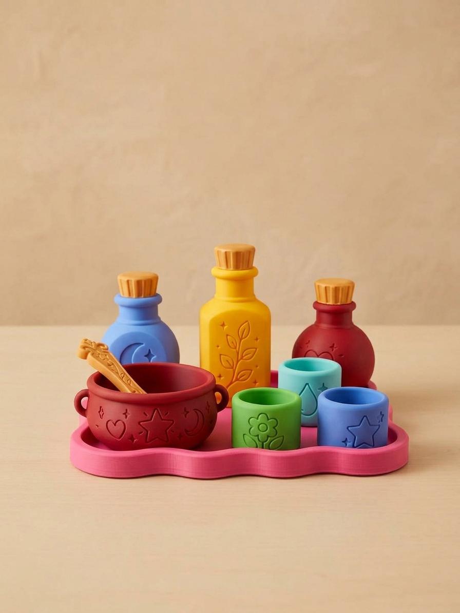 Kleurige speelgoed set, 9 delig