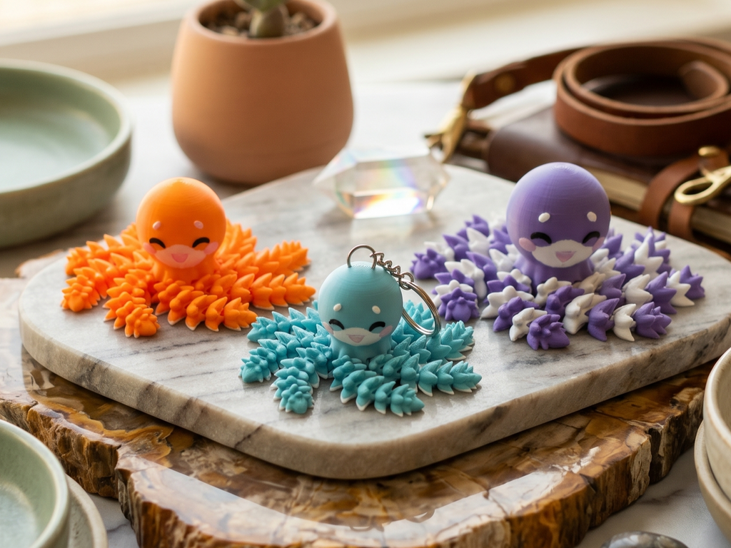Octopus sleutelhanger